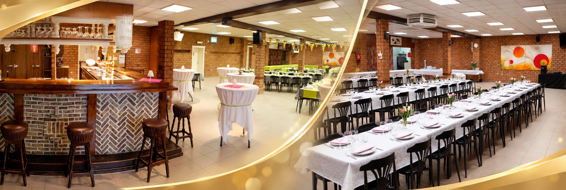 Banner van De Ware Vrienden Feestzaal