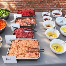 Ingrediëntenbuffet bij de catering van Marco Polo