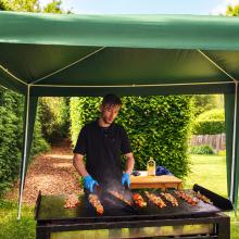 Mongoolse barbecue bij catering op verplaatsing door Marco Polo