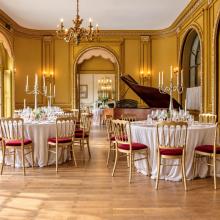 Gedekte eetzaal van Kasteel Fruithof