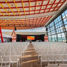 Voorbeeld van een congresopstelling in Skyhall