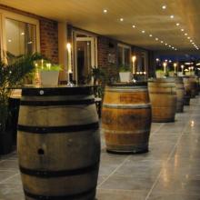 Veranda van Salons Ter Velde in receptieopstelling