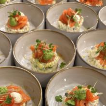 Voorbeeld van een culinaire presentatie door de keuken van De Montil