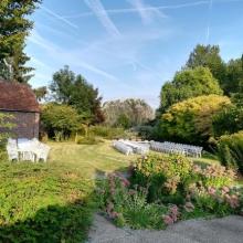 Tuin ingericht voor een ceremonie