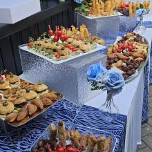 Feestelijk receptiebuffet bij Britannia