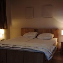 Slaapkamer in het groepsverblijf van Prullenbos