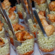 Voorbeeld van aperitiefhapjes uit de keuken van De Hooiopper
