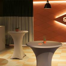 Barzone met rode wand en Souplex-signalisatie
