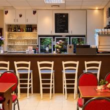 Bar in het cafégedeelte van Sint Godelieve